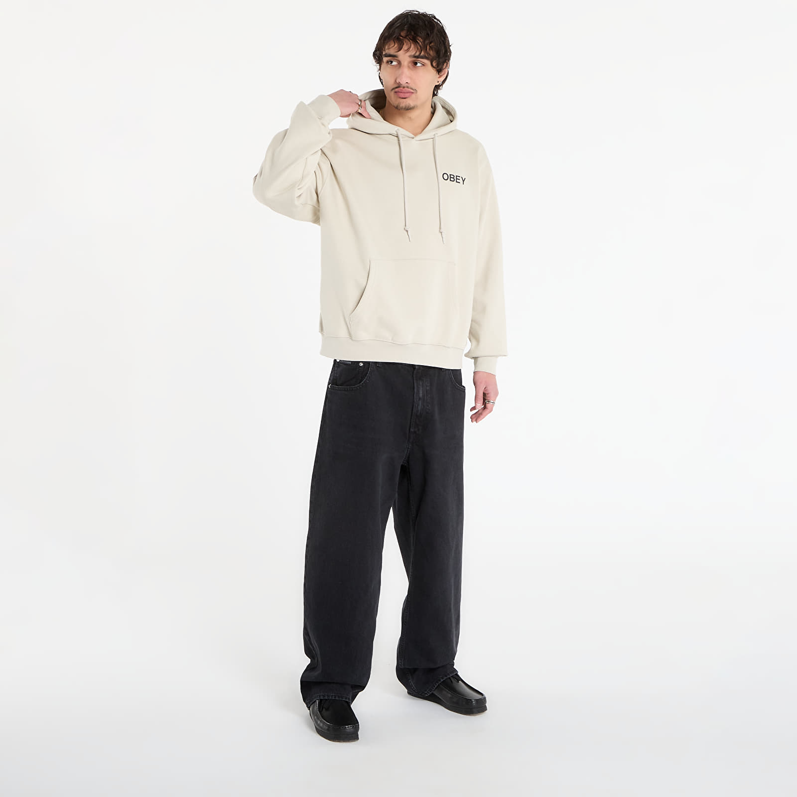 Bluzy OBEY Doberman Pullover Hood Moonstruck