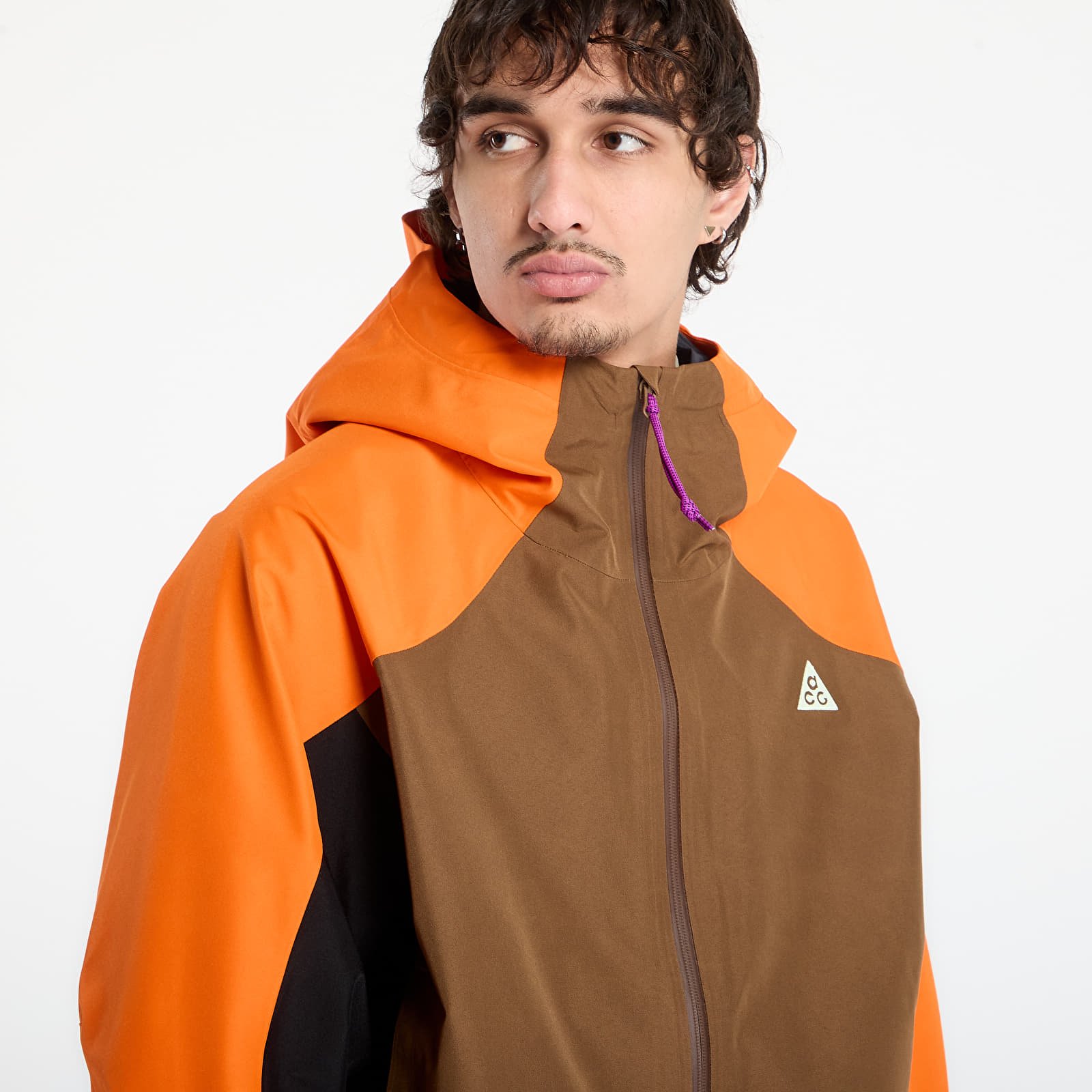 Jakker Nike ACG "Mystery Lights" Snow Jacket Safety Orange/ Mosswood Brown/ Black/ Black