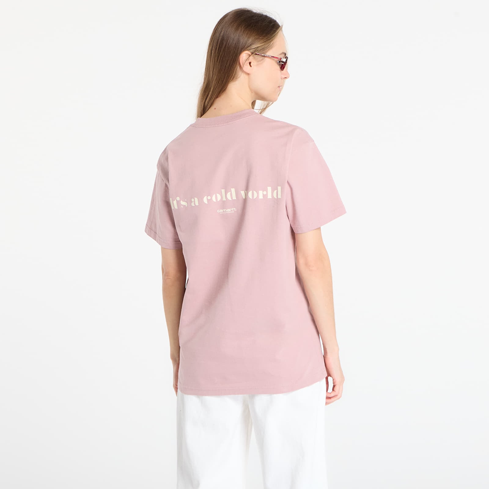 T-shirts til mænd Carhartt WIP S/S Cold World T-Shirt UNISEX Glassy Pink