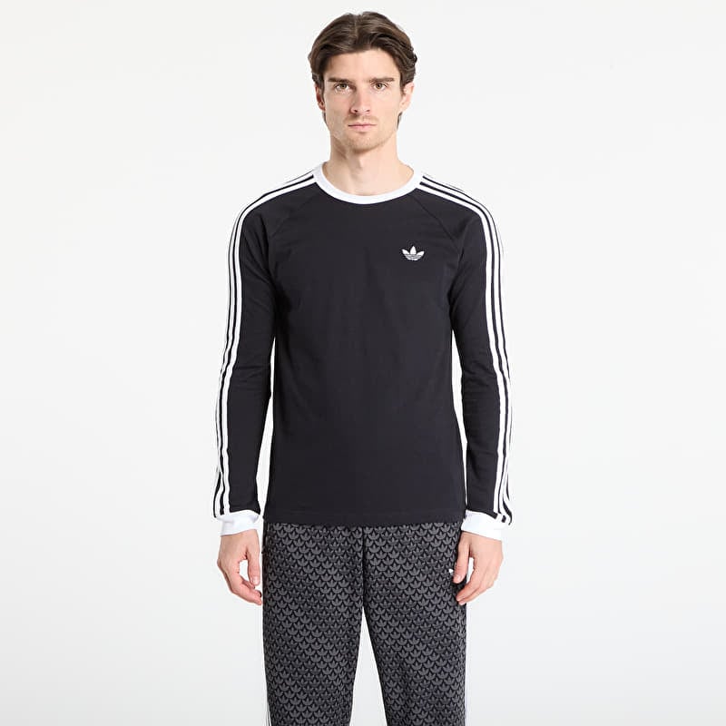 Футболка adidas 3-Stripes Long-Sleeve Top Long-Sleeve Top Black