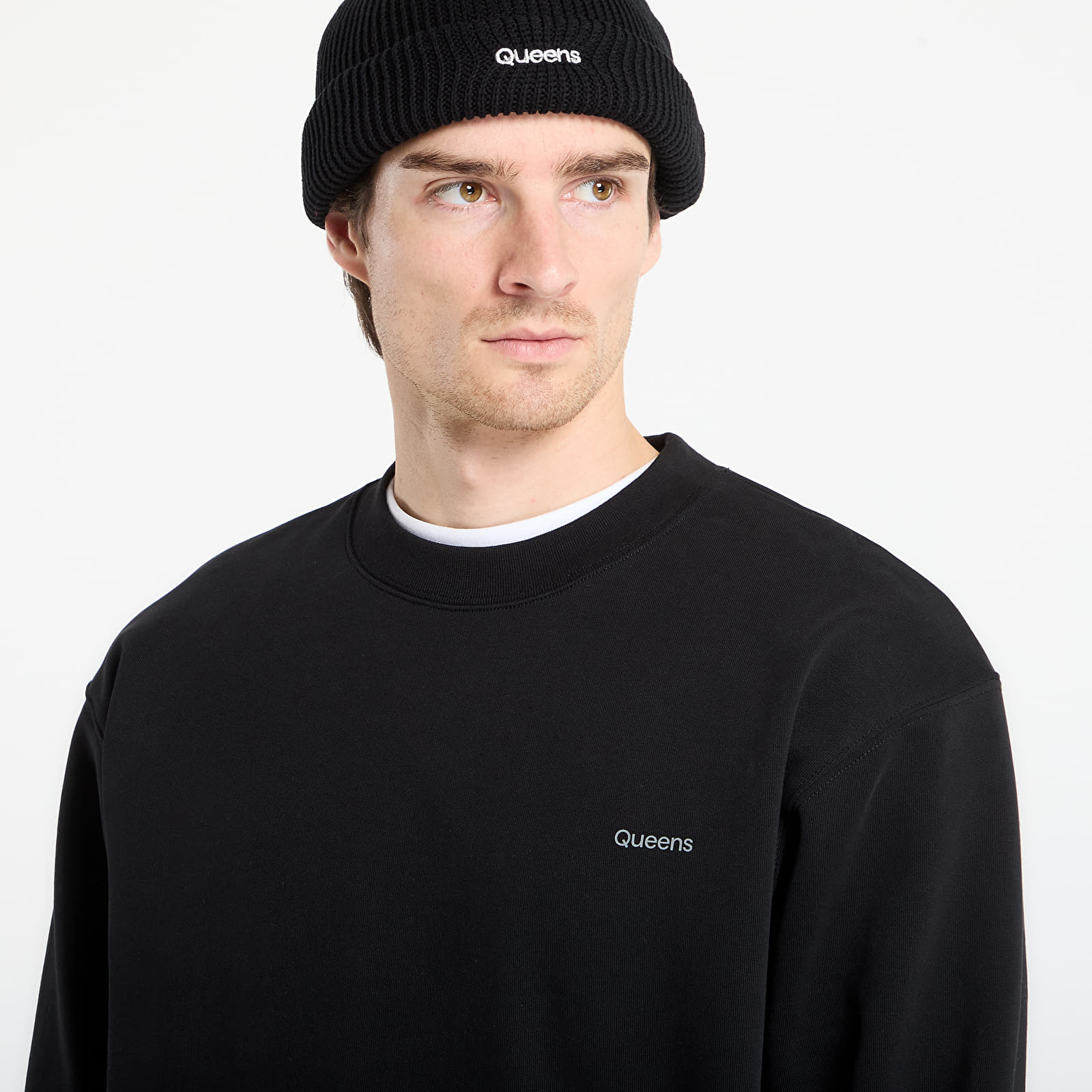 Felpe Queens Men's Sweats Essential Crewneck Black