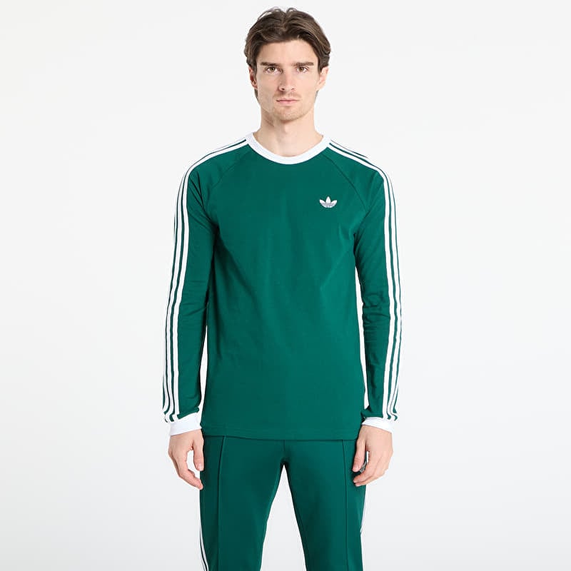 T-skjorte adidas 3-Stripes Long-Sleeve Top Long-Sleeve Top Collegiate Green