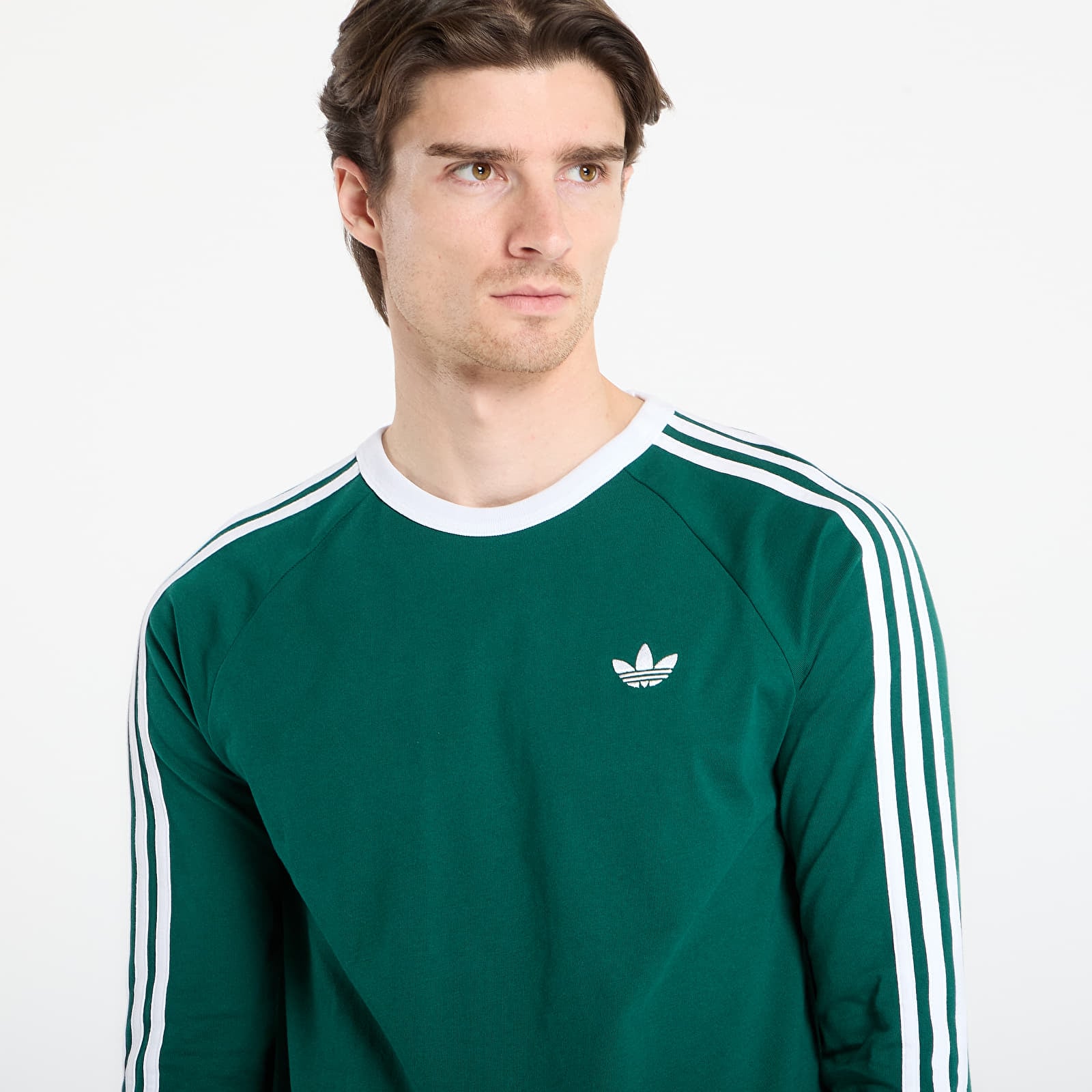 T-Shirts adidas 3S Ls Tee Collegiate Green