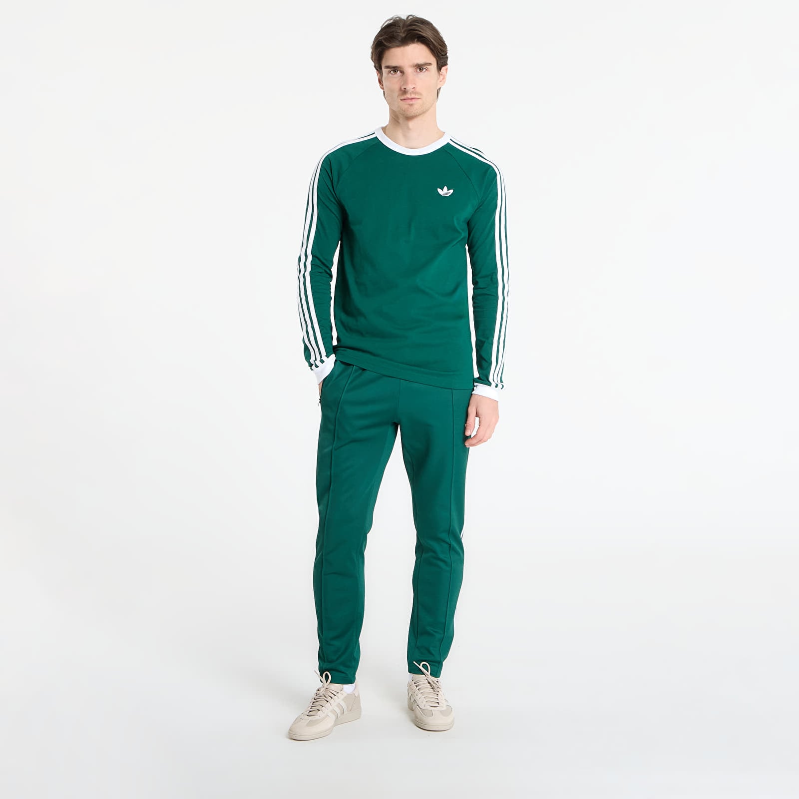 T-Shirts adidas 3S Ls Tee Collegiate Green