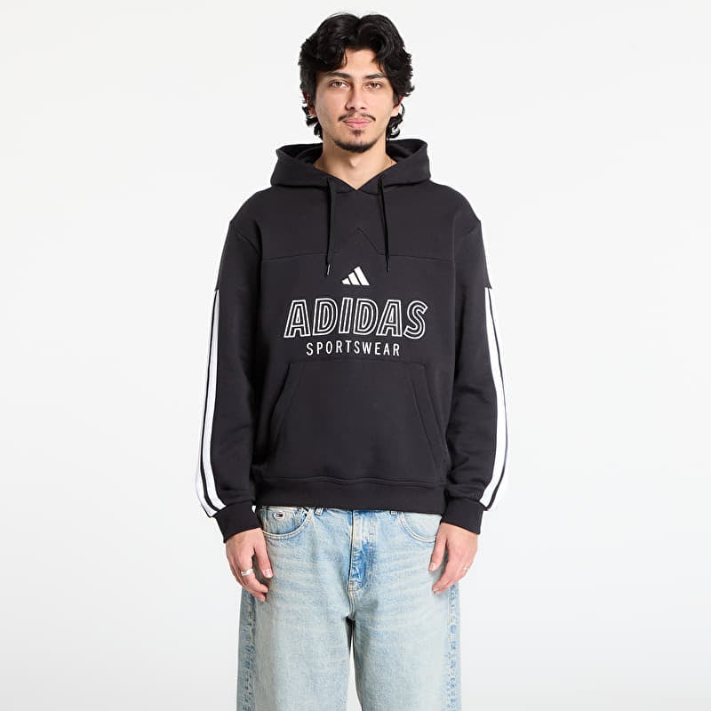 Sweatshirt adidas House Of Tiro Fleece Hoodie Black/ White