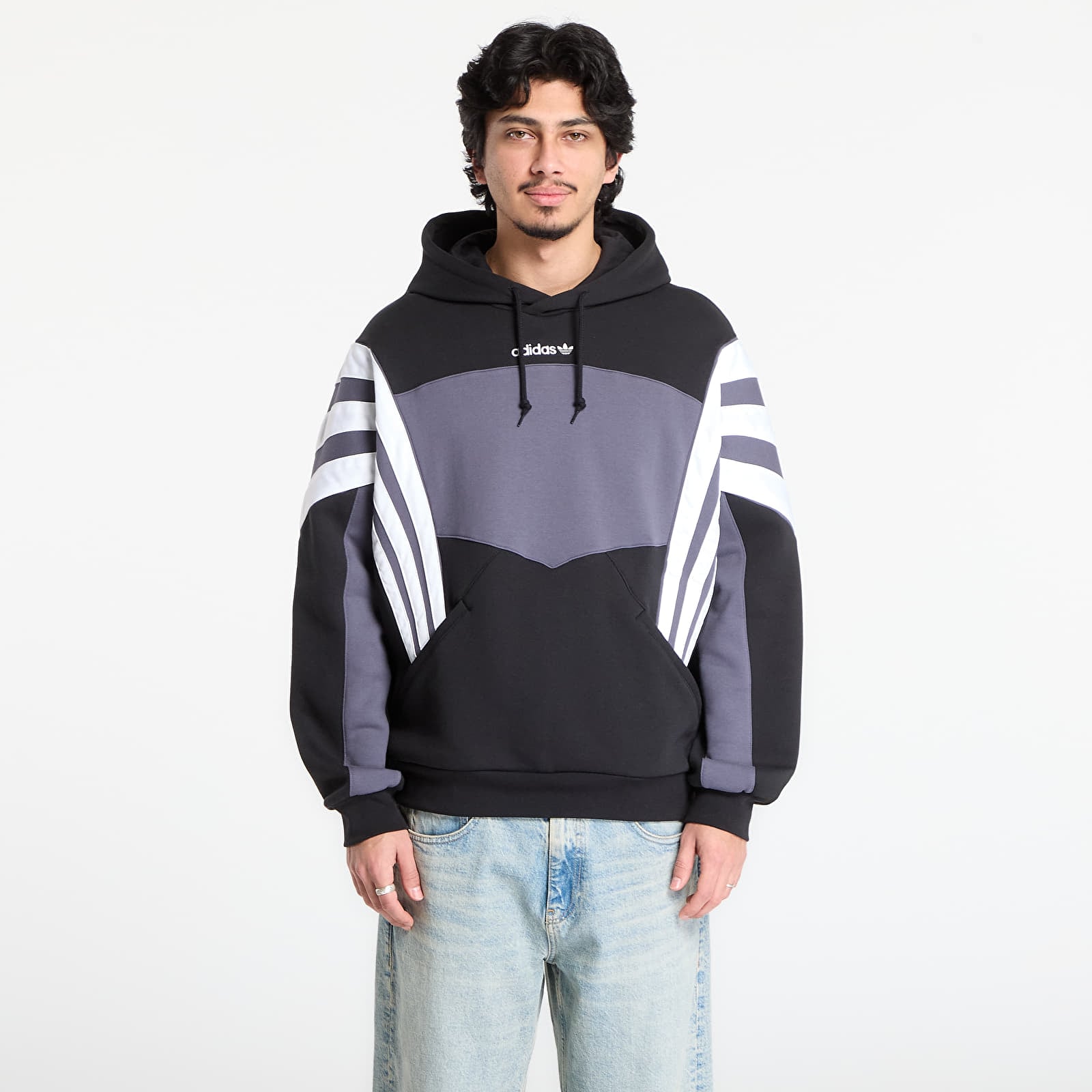 Kapucnis pulóverek és pulcsik adidas Santiago Hoodie Black