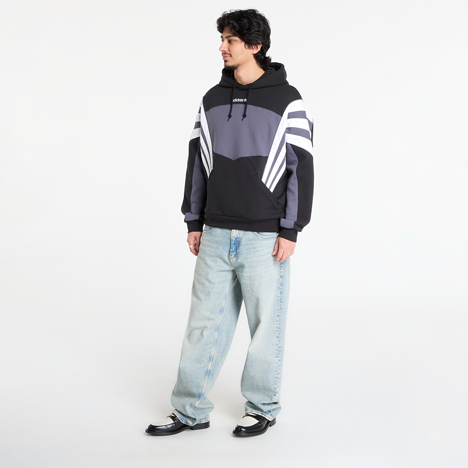 Kapucnis pulóverek és pulcsik adidas Santiago Hoodie Black