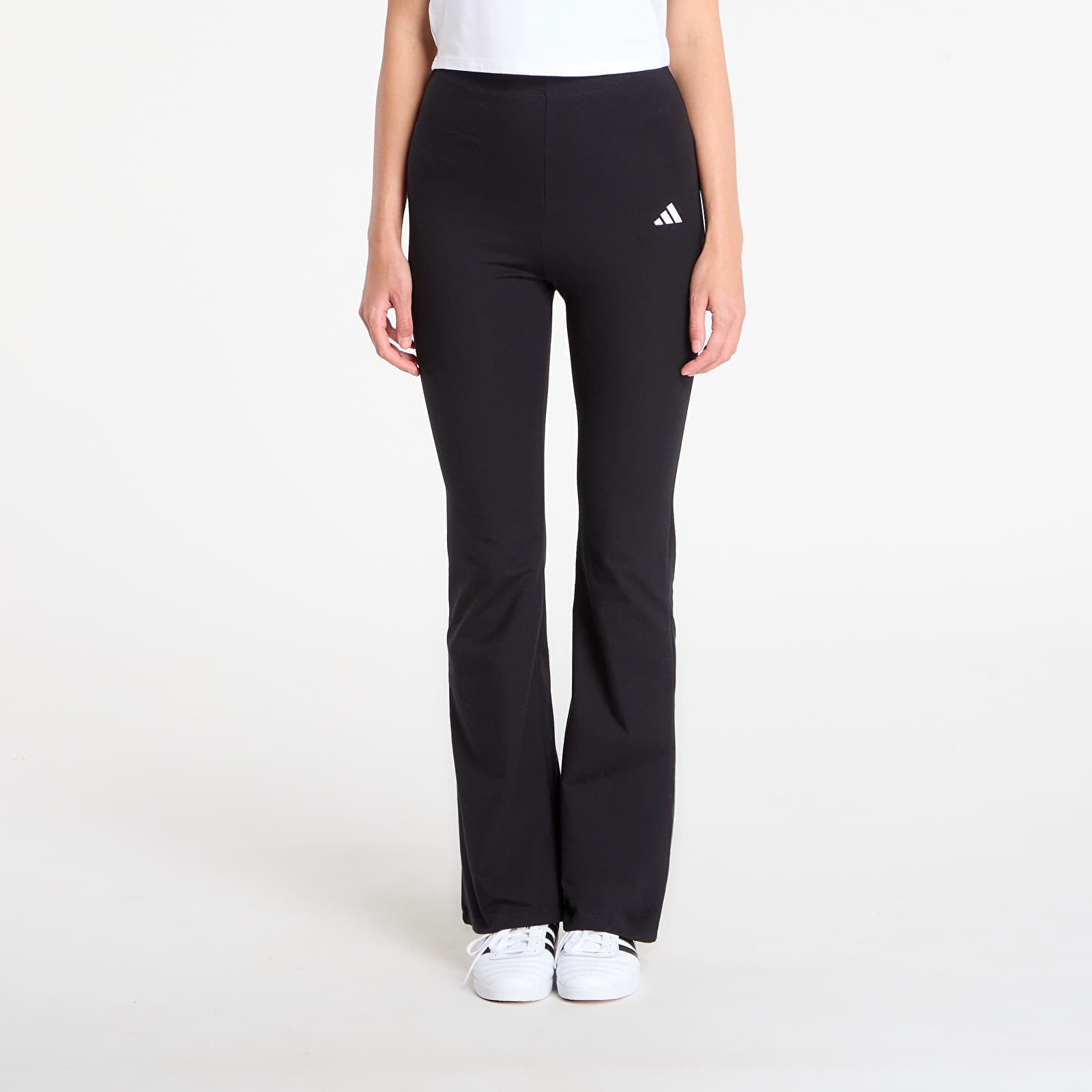 Jambiere adidas Essentials Small Logo Flared Leggings Black/ White XS