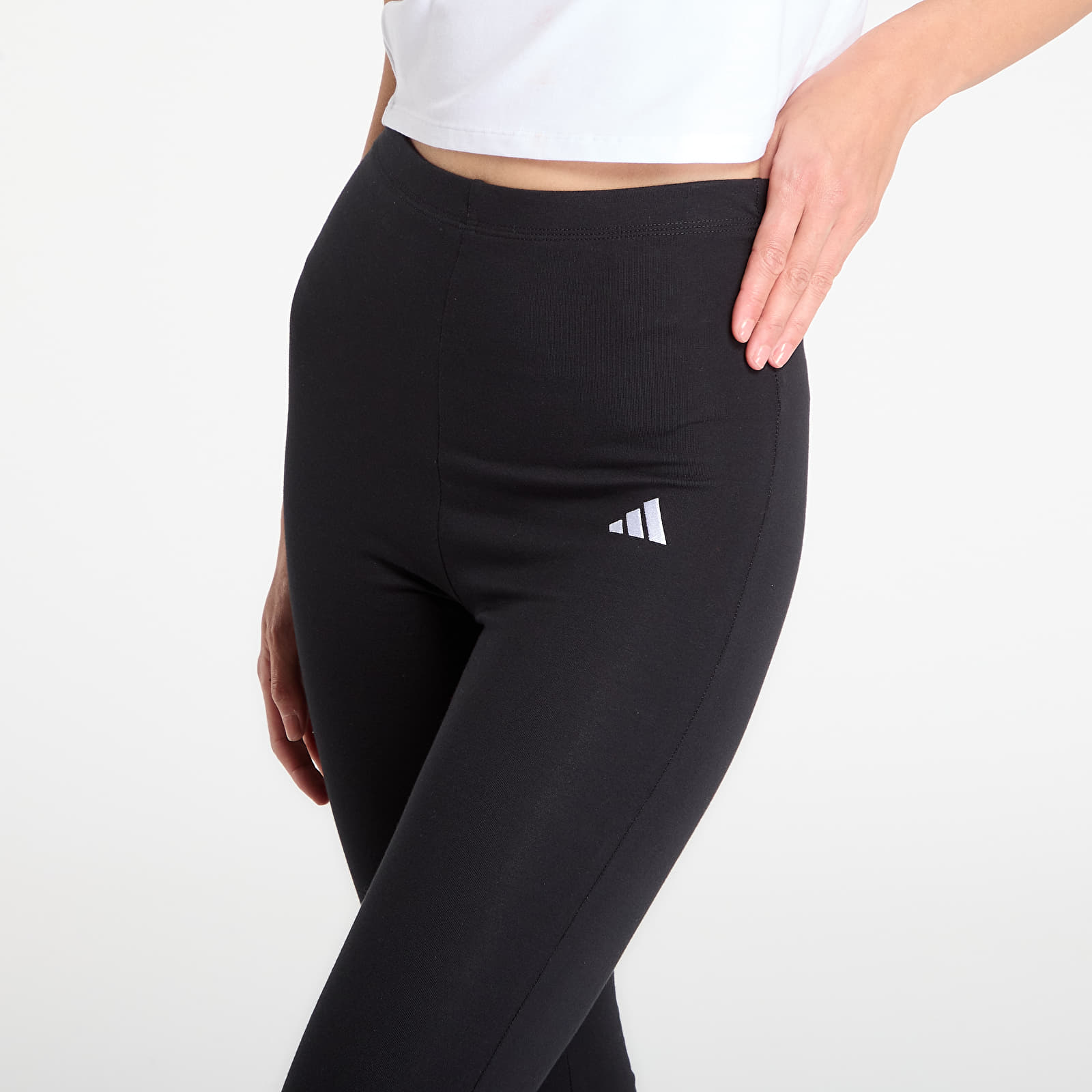 Leggings adidas Essentials Small Logo Flared Leggings Black/ White