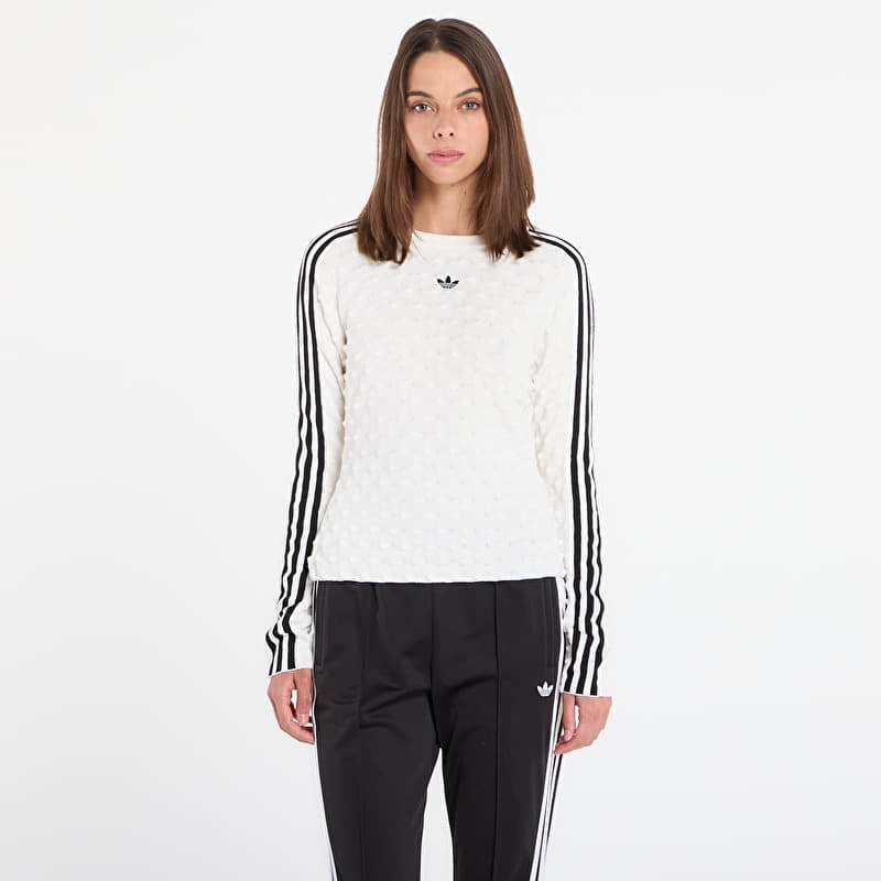 T-shirt adidas Slim Solid Spike Knit Sweatshirt White