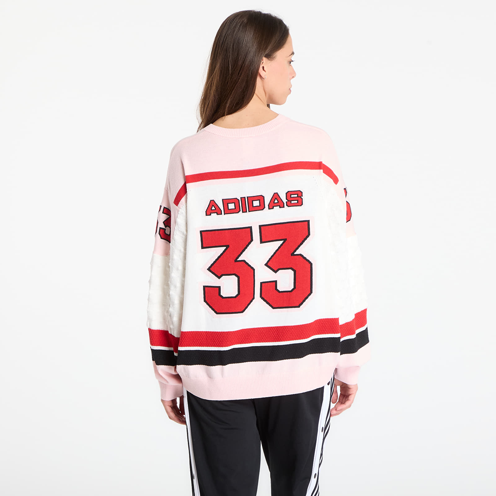 Hanorace adidas Os Jersey White/ Sanpin/ Better Scarlet