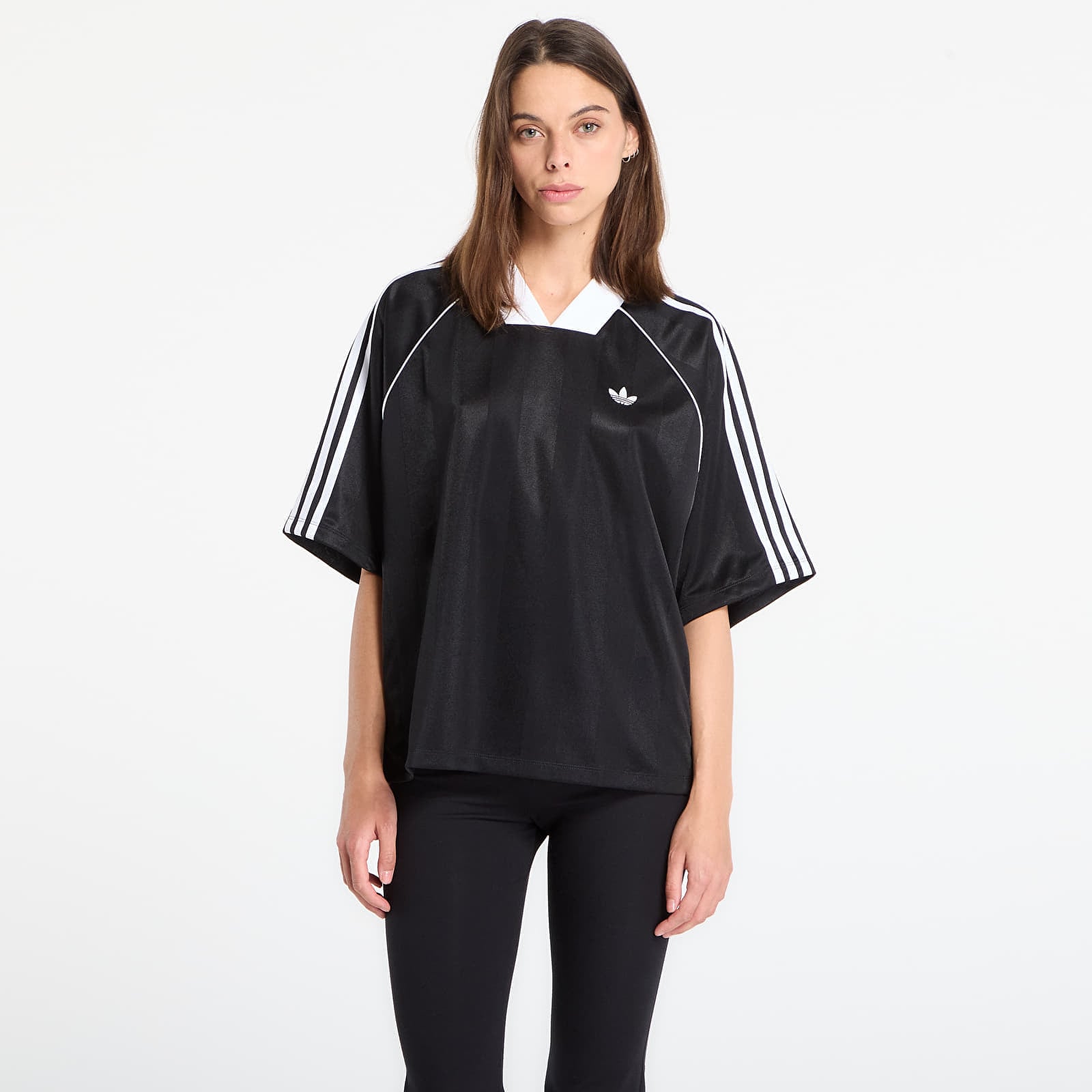 Tricou adidas 3S Jaquard Tee Black S