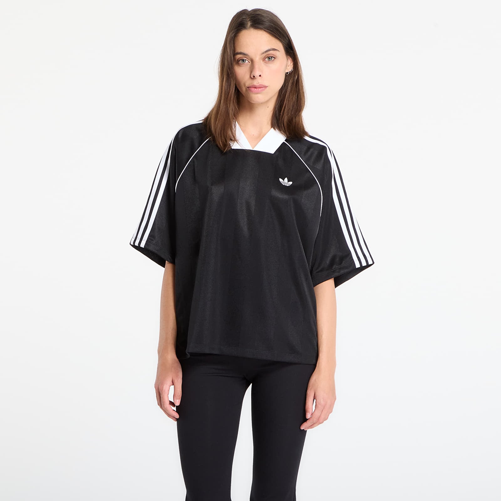 Pólók adidas 3S Jaquard Tee Black