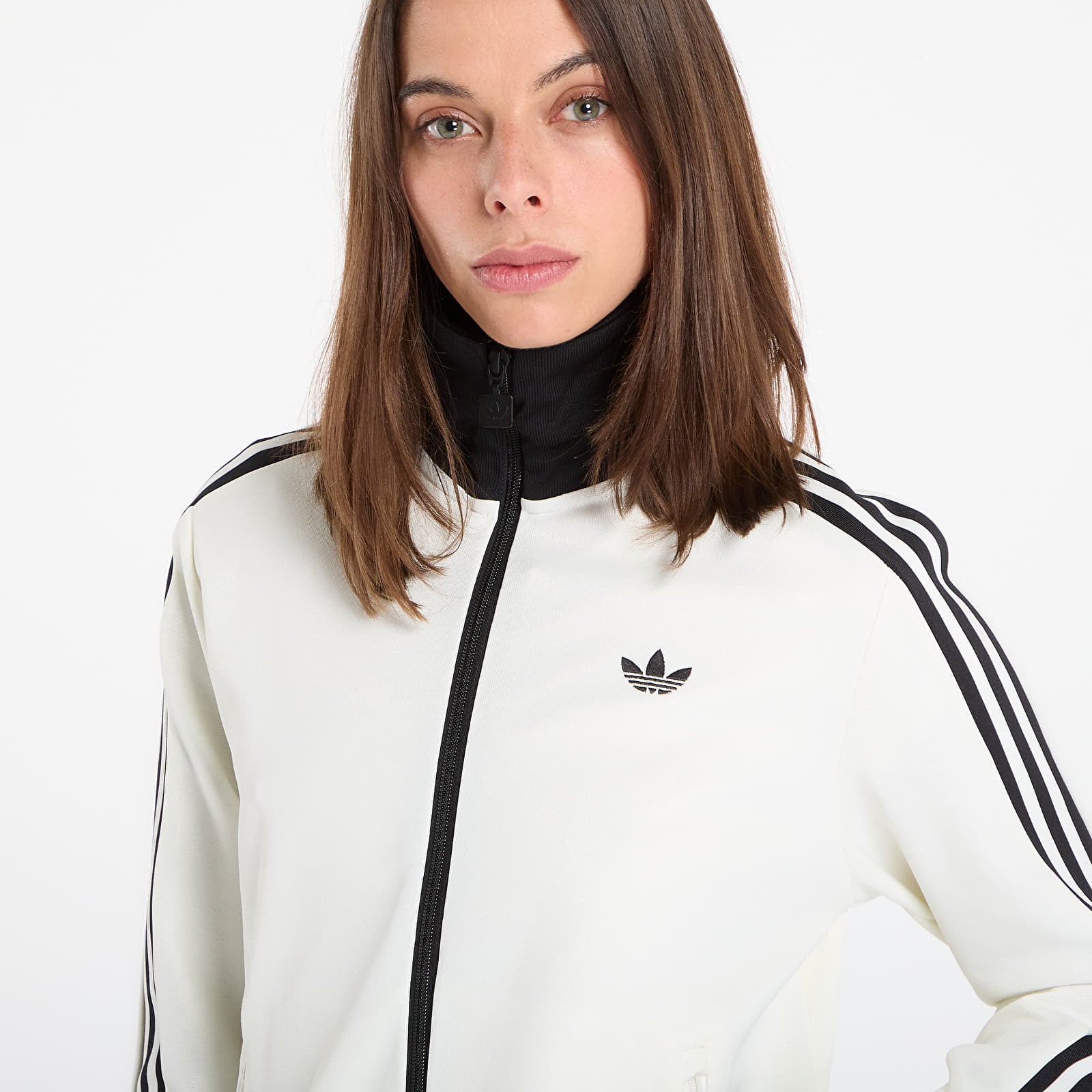 Felpe con cappuccio donna adidas Classic Tt Off White/ Black