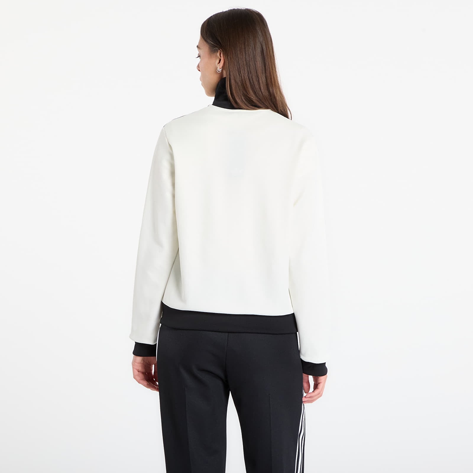 Felpe con cappuccio donna adidas Classic Tt Off White/ Black
