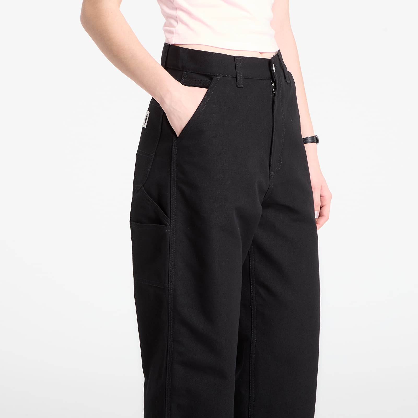 Ženske hlače Carhartt WIP W' Brandon Single Knee Pant Black