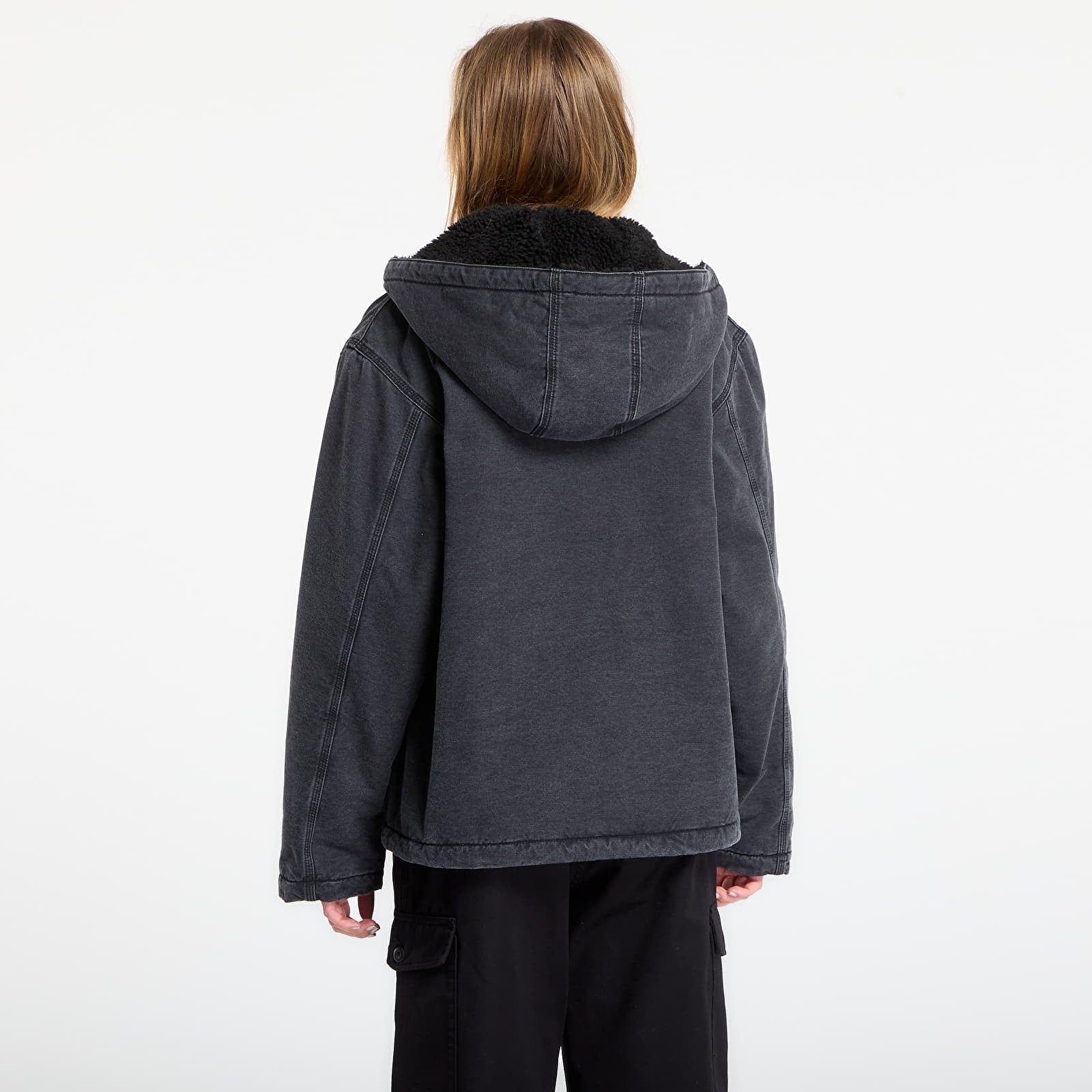 Ženske jakne Carhartt WIP W' Hooded Mitch Jacket Black