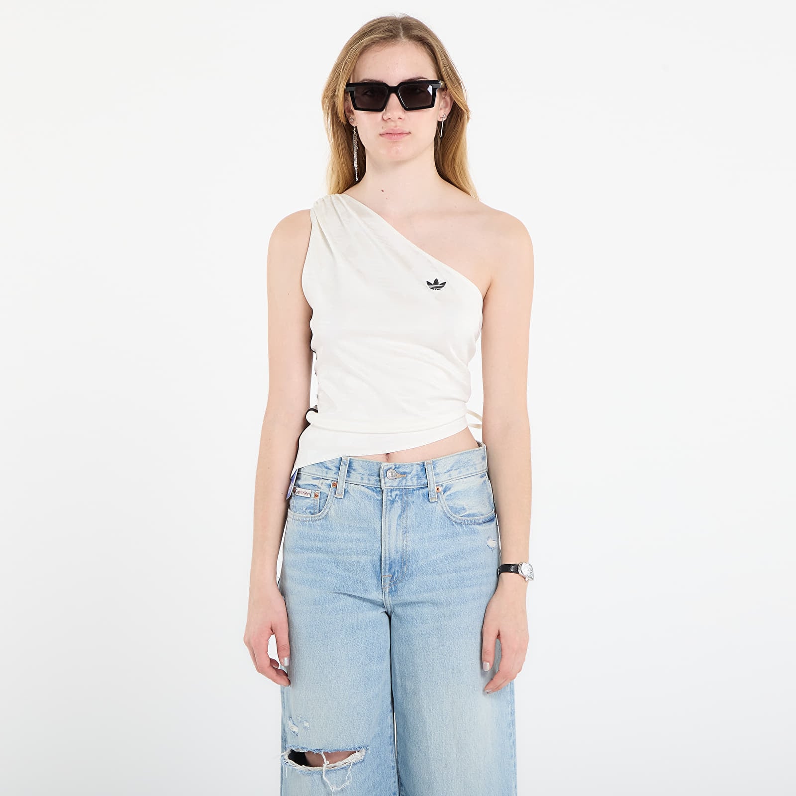 Hauts femme adidas Rouched Top Off White