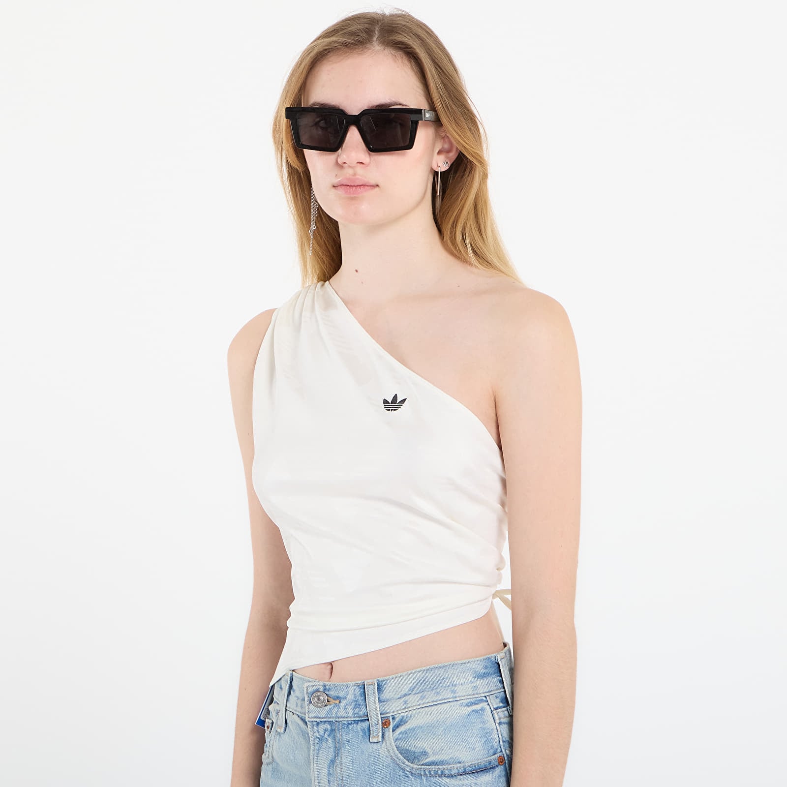 Hauts femme adidas Rouched Top Off White