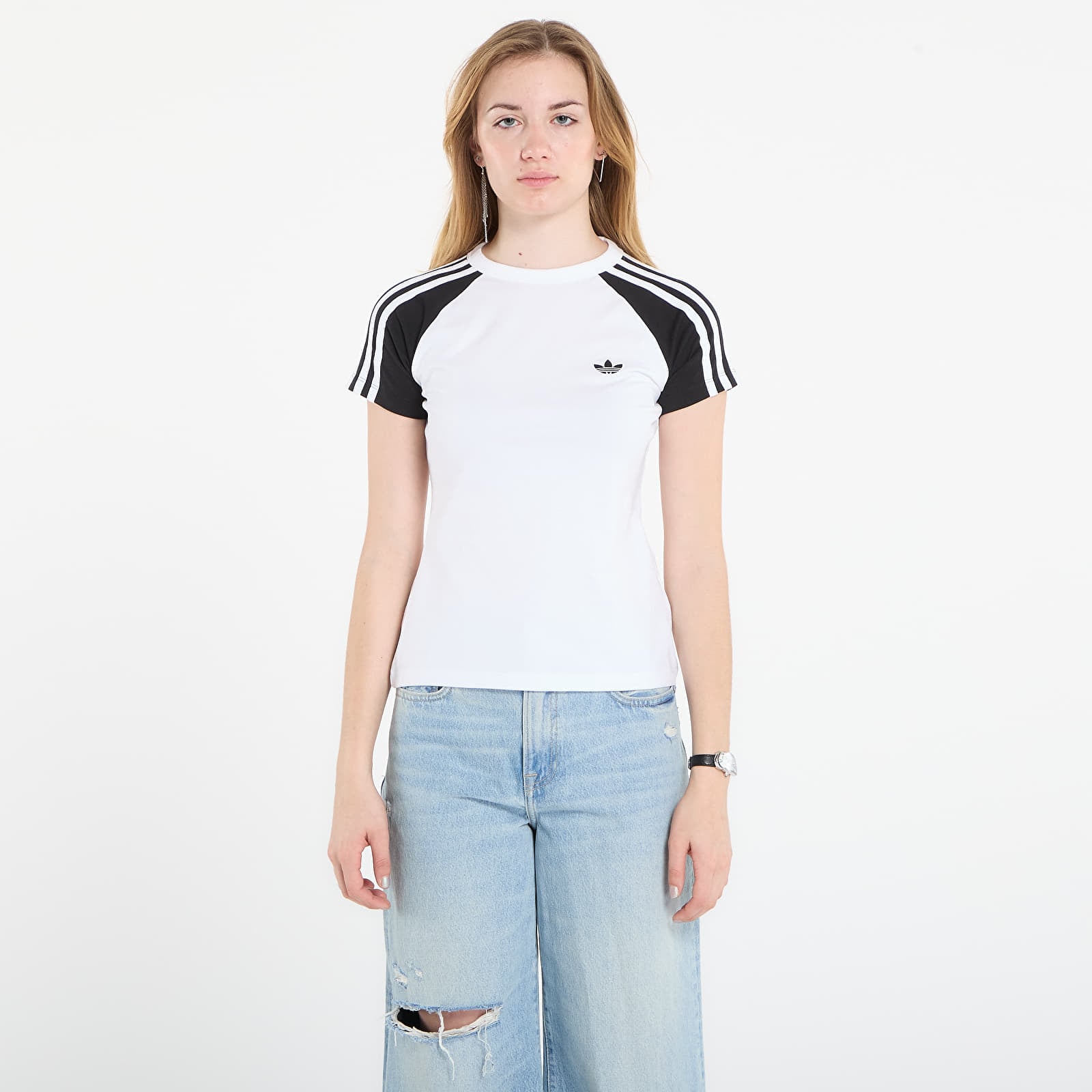 Dámske tričká adidas Sst Tee White/ Black/ White