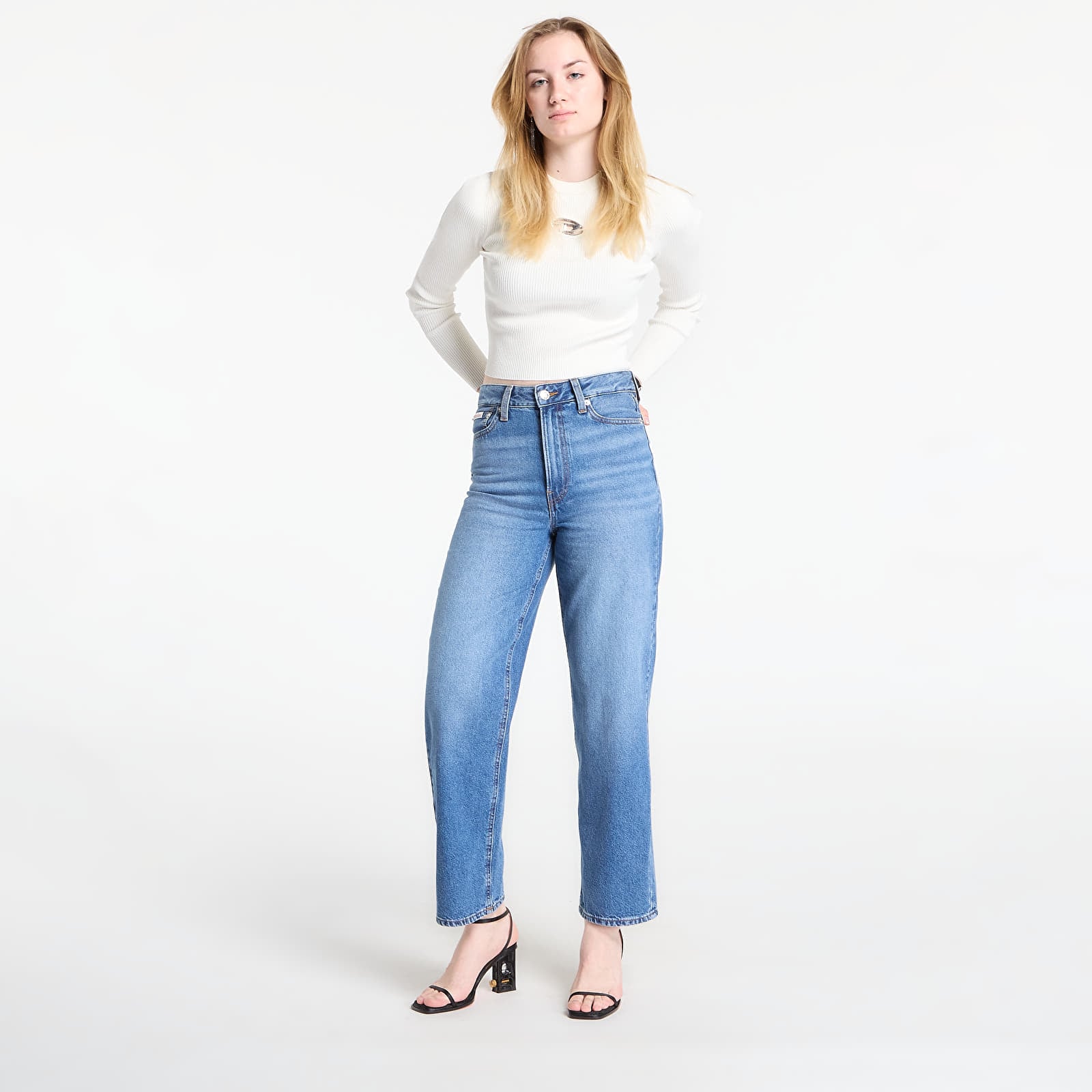 женские джинсы Calvin Klein Jeans Eu Barrel Jeans Blue