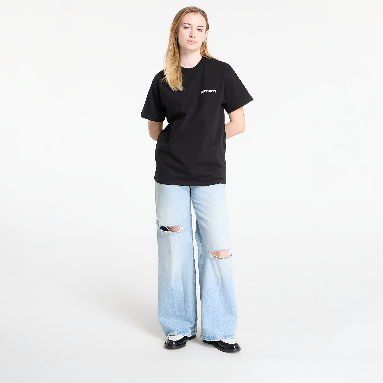 Majice T-shirt Carhartt WIP S/S Archive Lines T-Shirt UNISEX Black