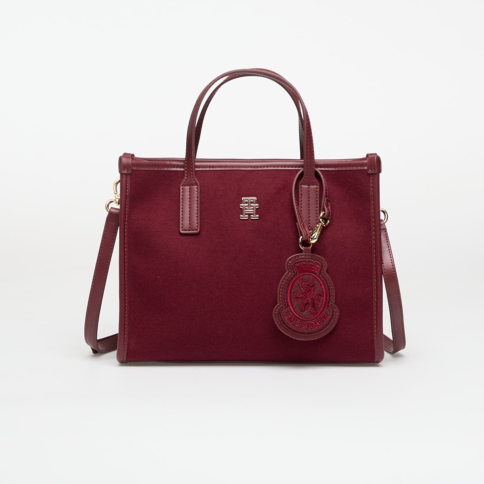 Borse Tommy Hilfiger Th City Small Tote Melton Deep Rouge