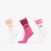 adidas 3S Crew Socks 3-Pack Off White/ Shock Pink/ Off White