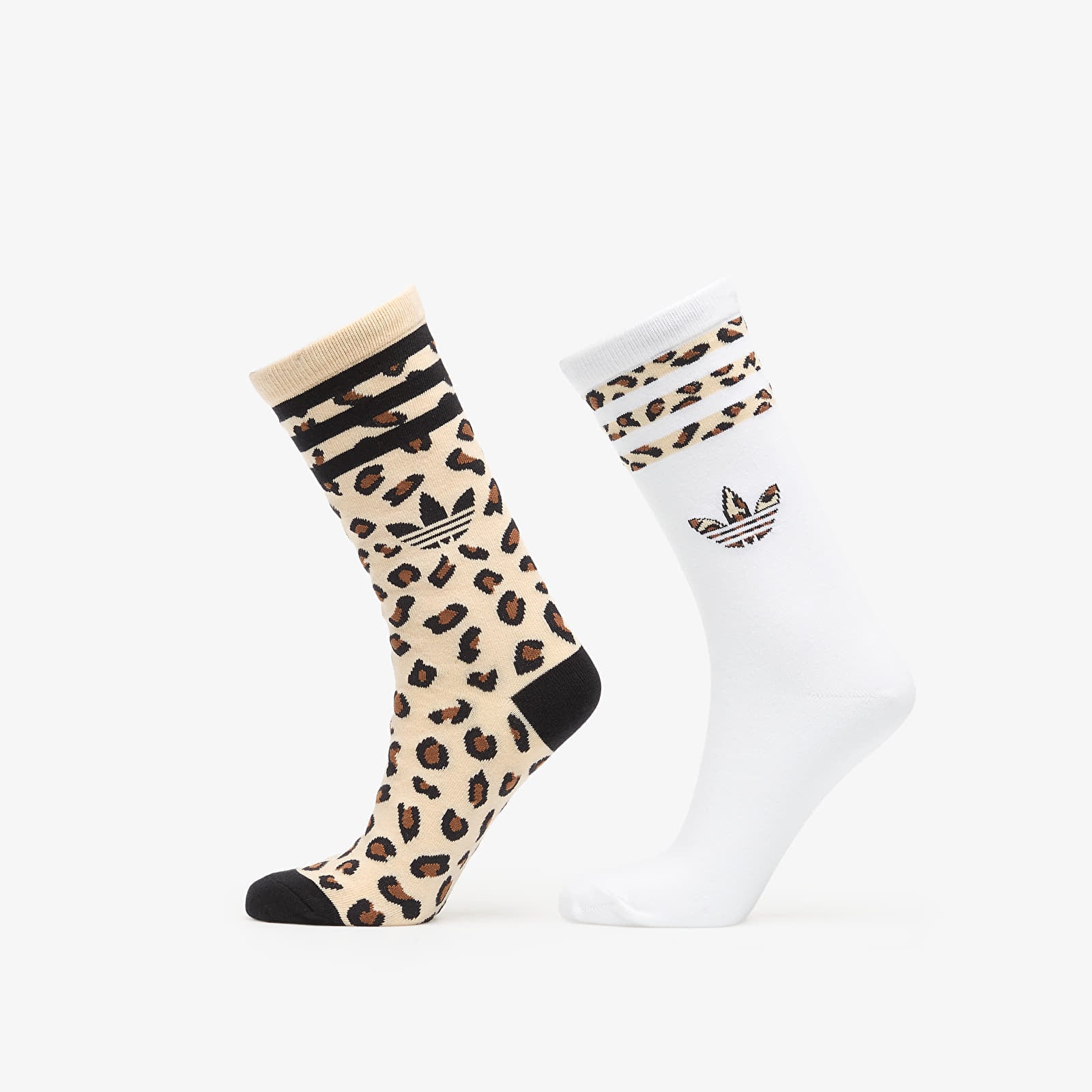 Férfi zoknik adidas Leopard Crew Sock 2-Pack Sand Strata/ Black