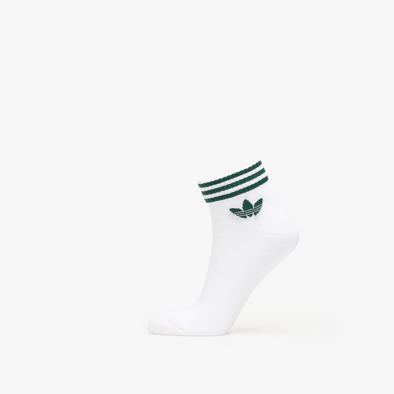 Pánské ponožky adidas 3S Ankle Socks 3-Pack White/ Auco/ Crsk/ Cgreen