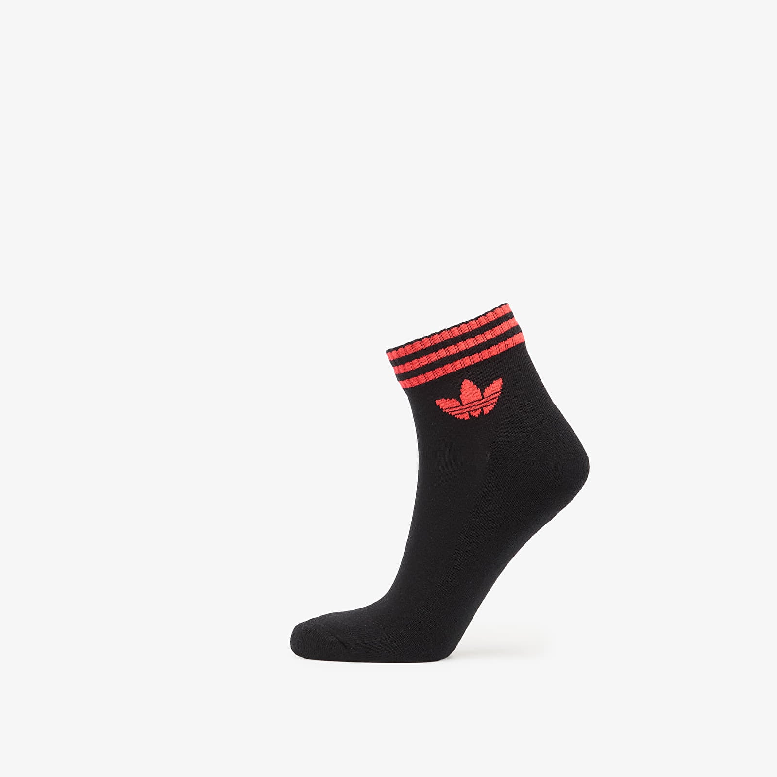 Pánské ponožky adidas 3S Ankle Socks 3-Pack Black/ White/ Lucid Red