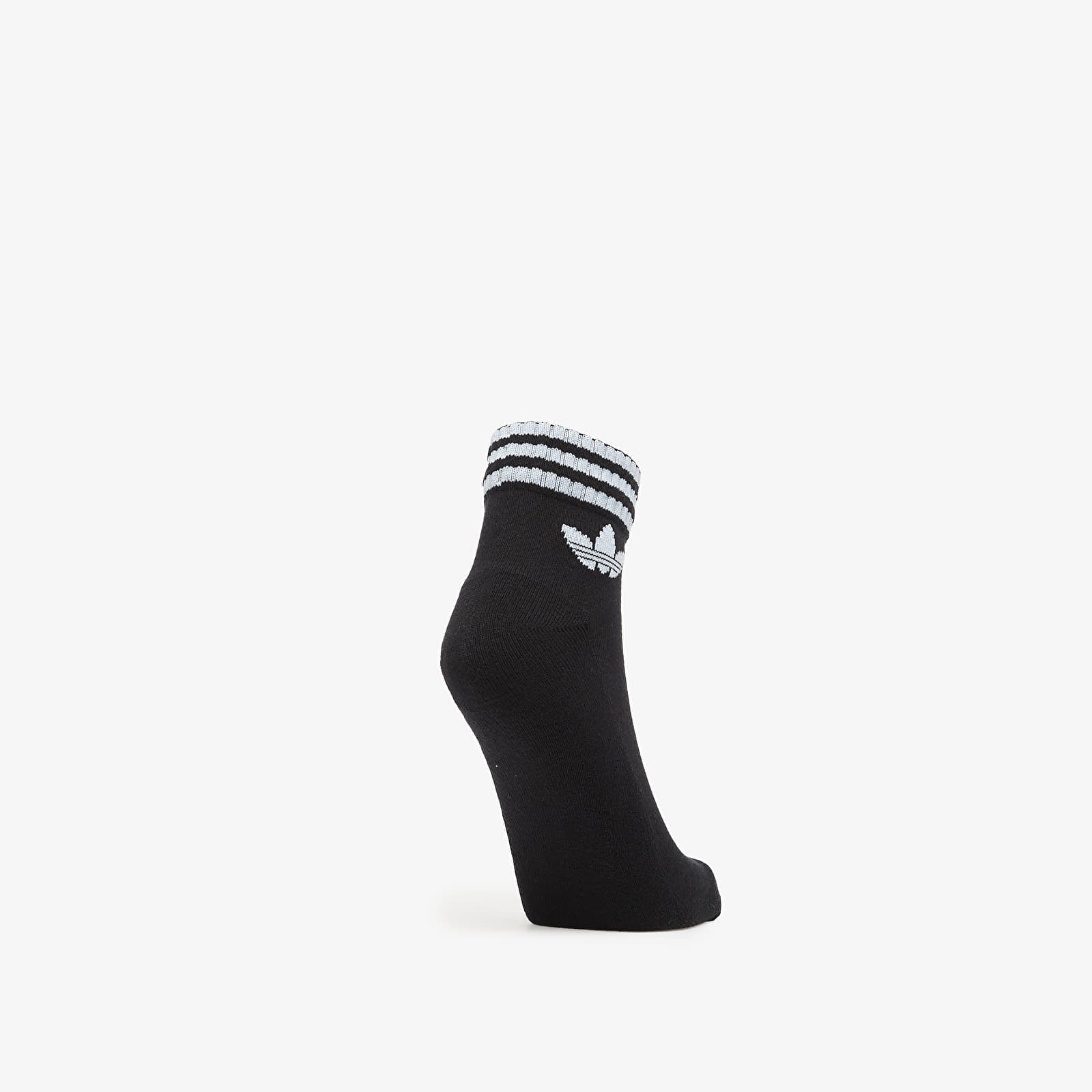Pánské ponožky adidas 3S Ankle Socks 3-Pack Black/ White/ Lucid Red