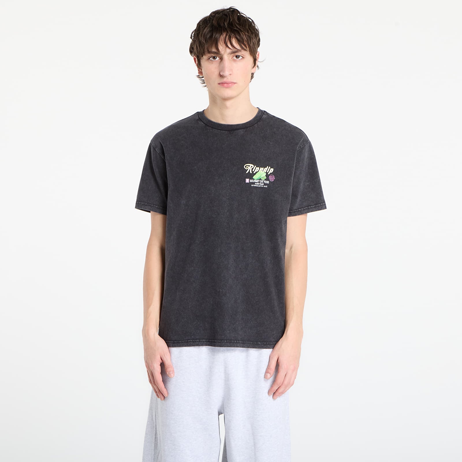 Tricouri  RIPNDIP Gourmet Cat Food Tee Black Vintage Wash