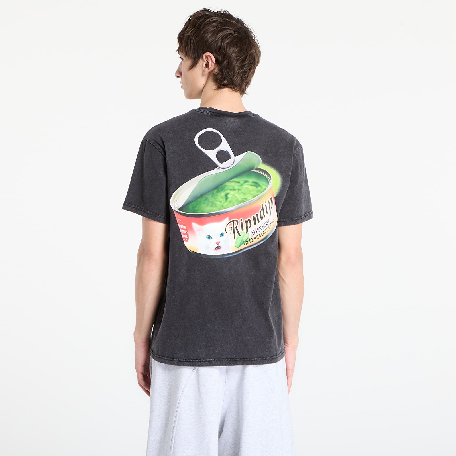 Tricouri  RIPNDIP Gourmet Cat Food Tee Black Vintage Wash