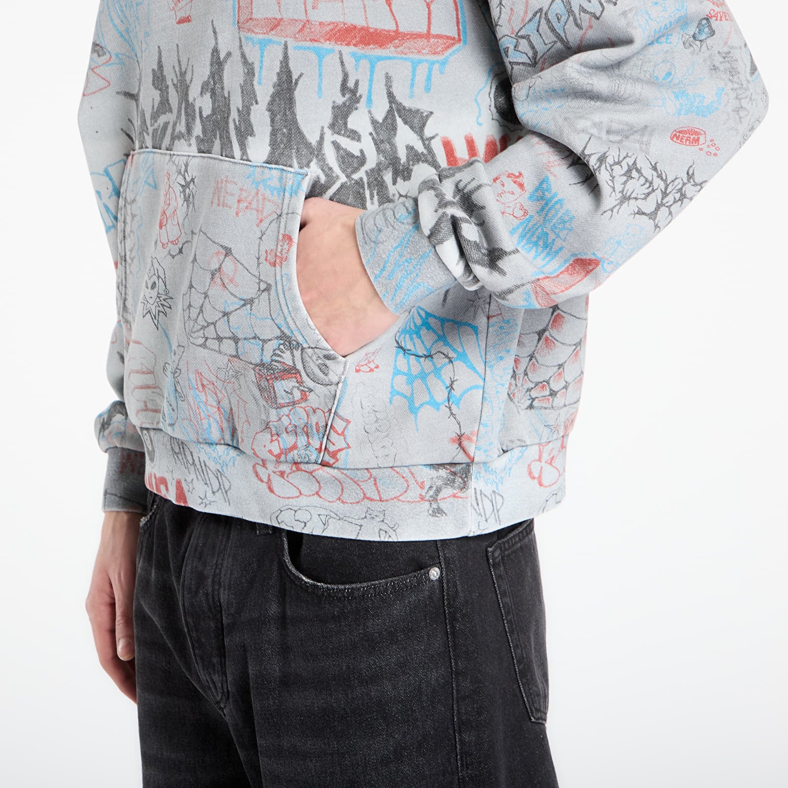 Hanorace RIPNDIP Marker Hoodie Sage Grey Vintage Wash