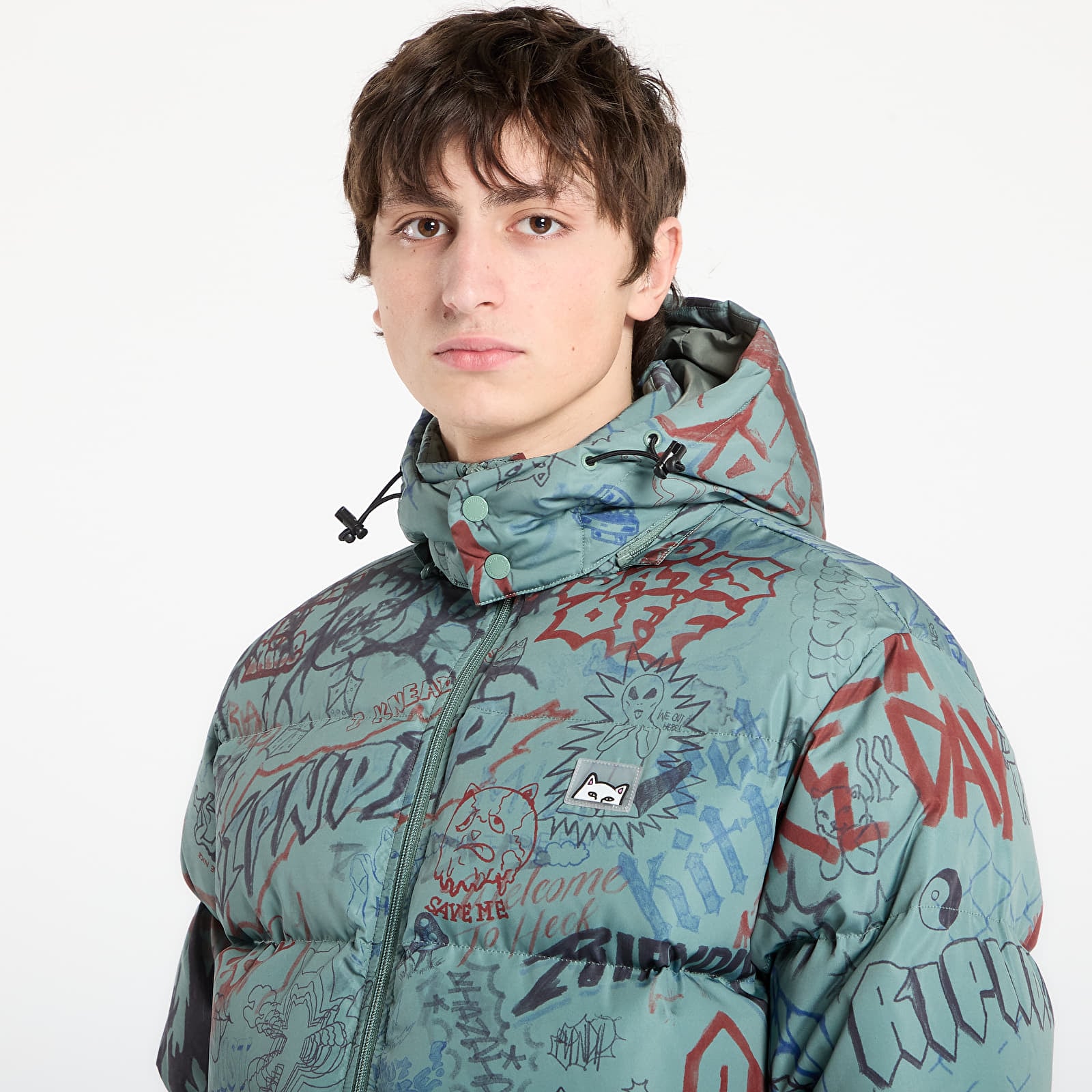 Geci RIPNDIP Marker Puffer Jacket Black/ Charcoal