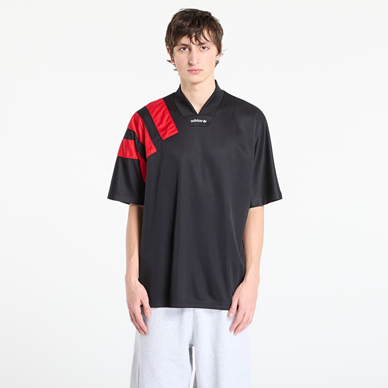 Shirt adidas Adicolor Blocked Jersey Black/ Better Scarlet
