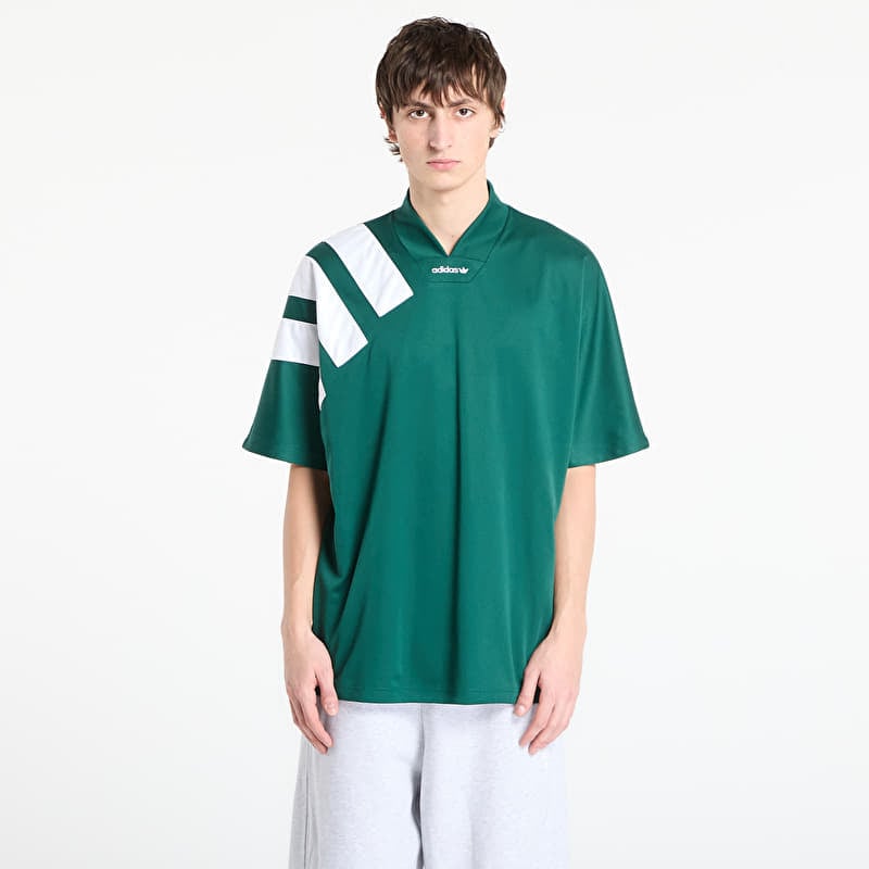 Shirt adidas Adicolor Blocked Jersey Collegiate Green/ White