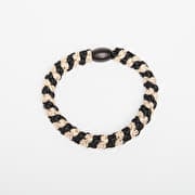 KKNEKKI Hair Tie Black-Beige Glitter Stripe