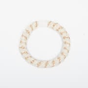 KKNEKKI Hair Tie Velvet Stripe Ivory