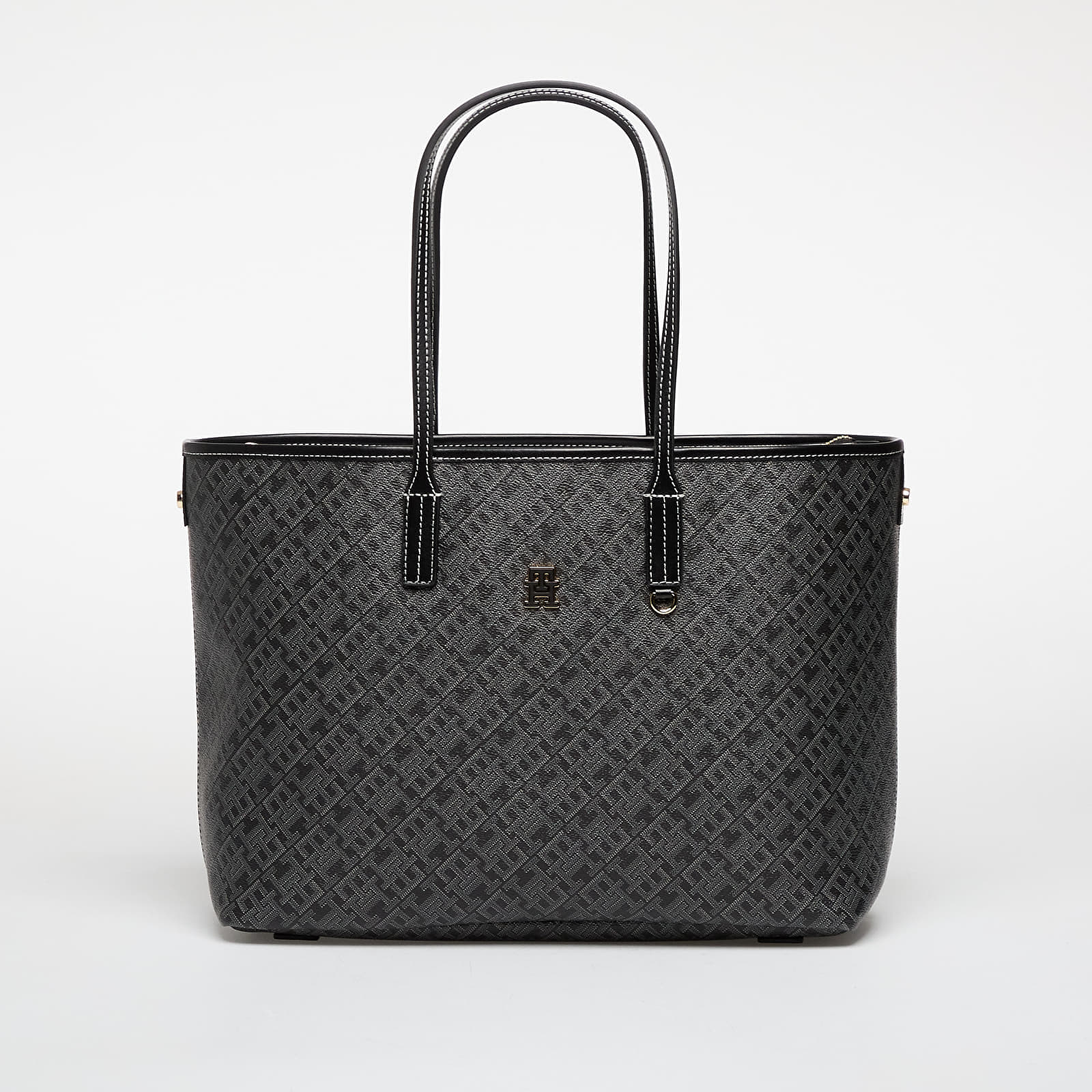 Tommy Hilfiger Th Monoplay Leather Tote Black Universal