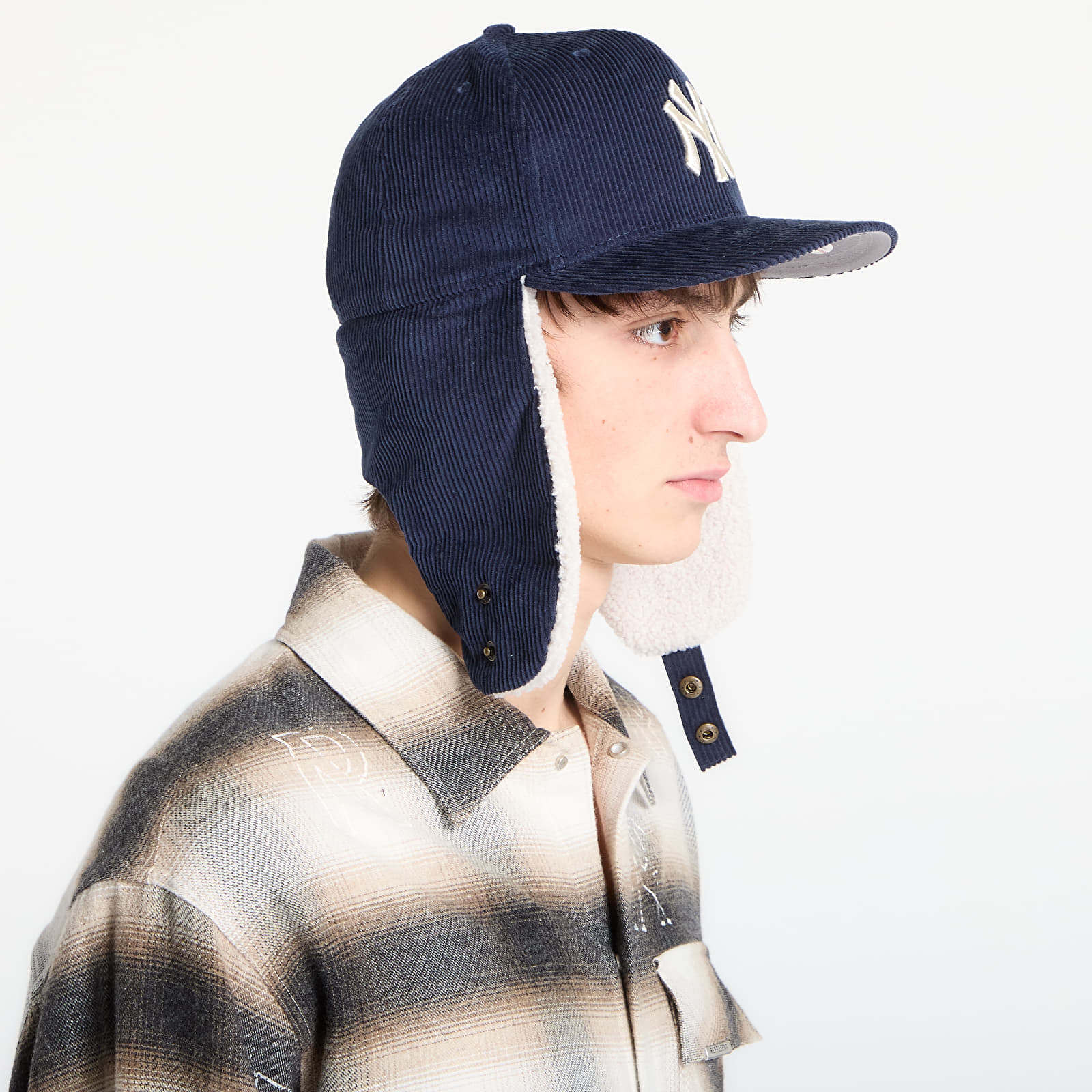 Cappellini da uomo New Era 59FIFTY MLB New York Yankees Dogear Cord Navy/ Chrome White