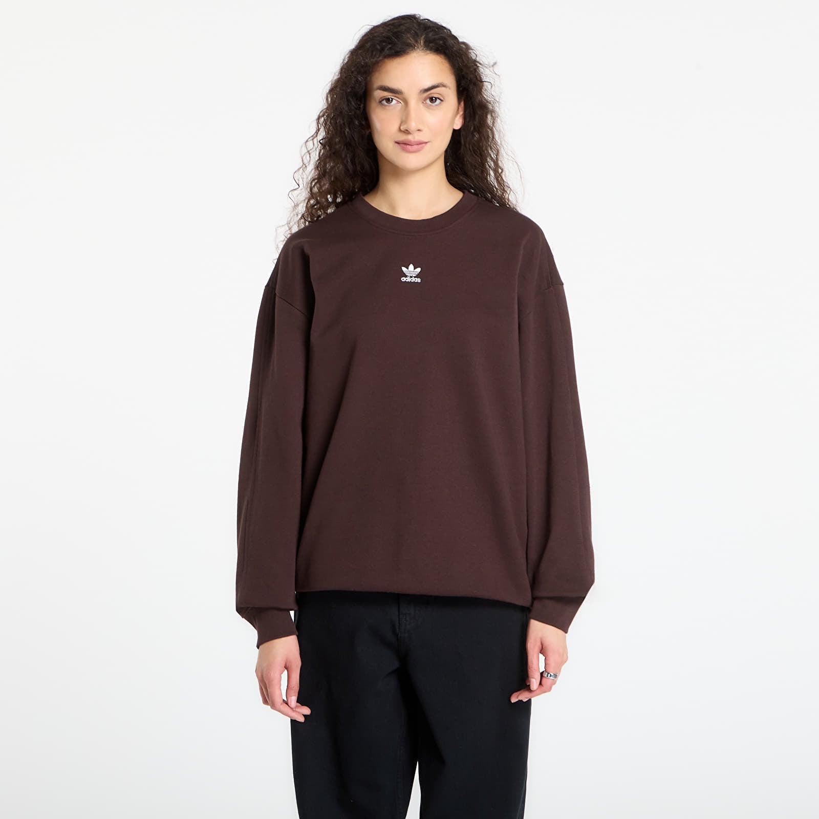 Hoodies och sweatshirts adidas Essentials Oversized French Terry Sweatshirt Aurora Coffee