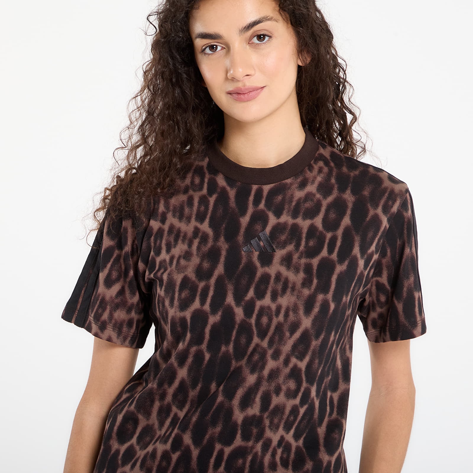 T-shirts adidas Seasonal Essentials Leopard Print T-Shirt with 3-Stripes Multicolor/ Earth Strata