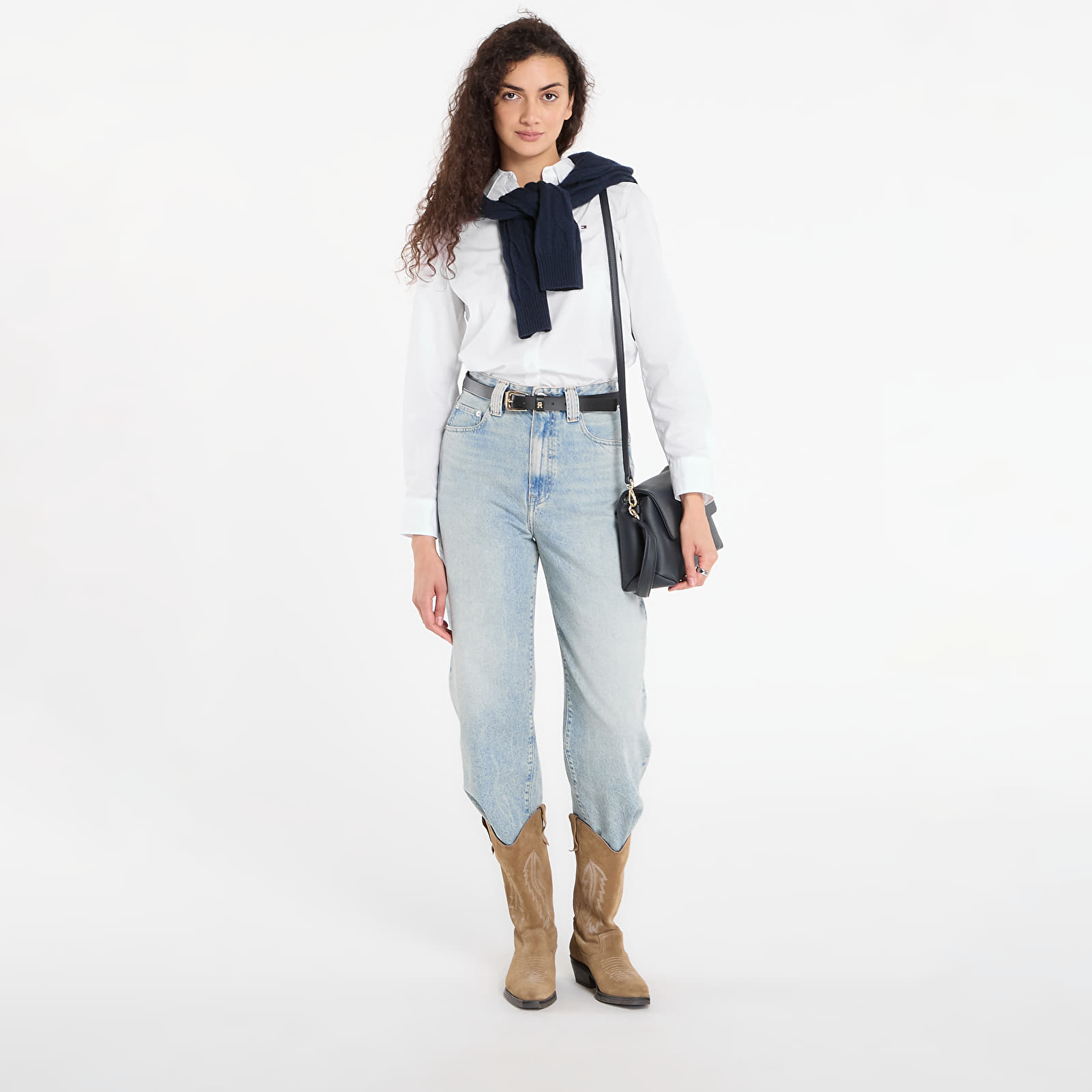 Srajce  Tommy Hilfiger Cotton Stretch Regular Ls Shirt Optic White