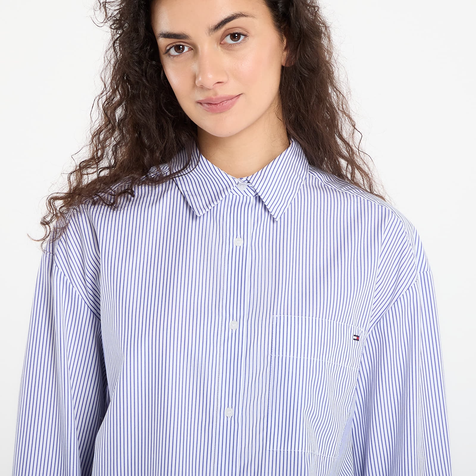 Chemises Tommy Hilfiger New Poplin Modern Fit Shirt Hugh Stp/ Blue