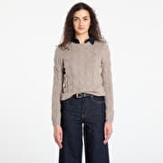 Tommy Hilfiger Soft Wool Cable C-Neckk Ls Sweater Heathered Taupe