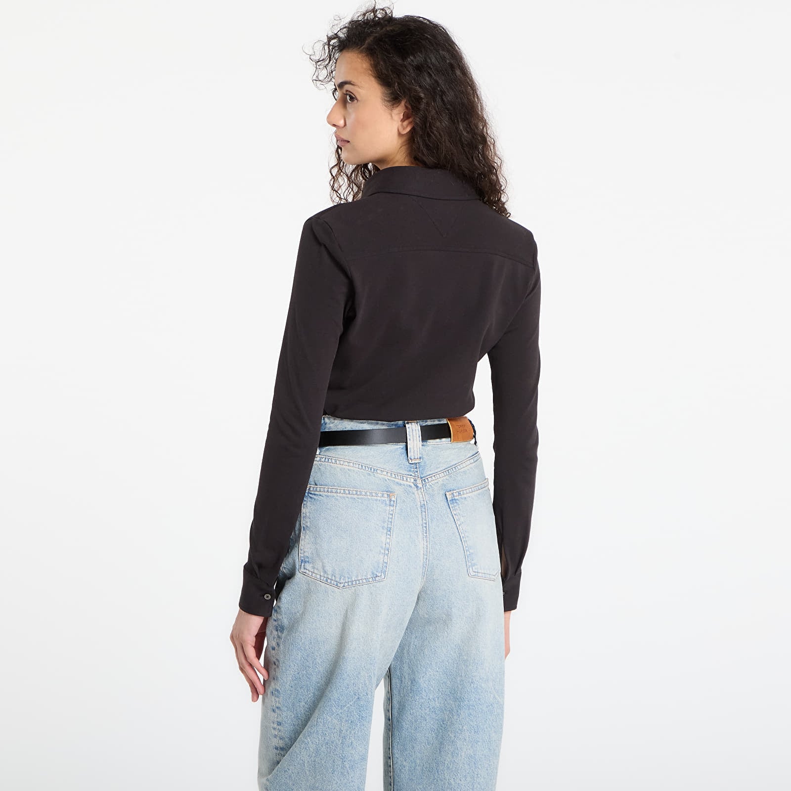 T-shirts Tommy Hilfiger 1985 Slim Pique Btn Down Ls Black