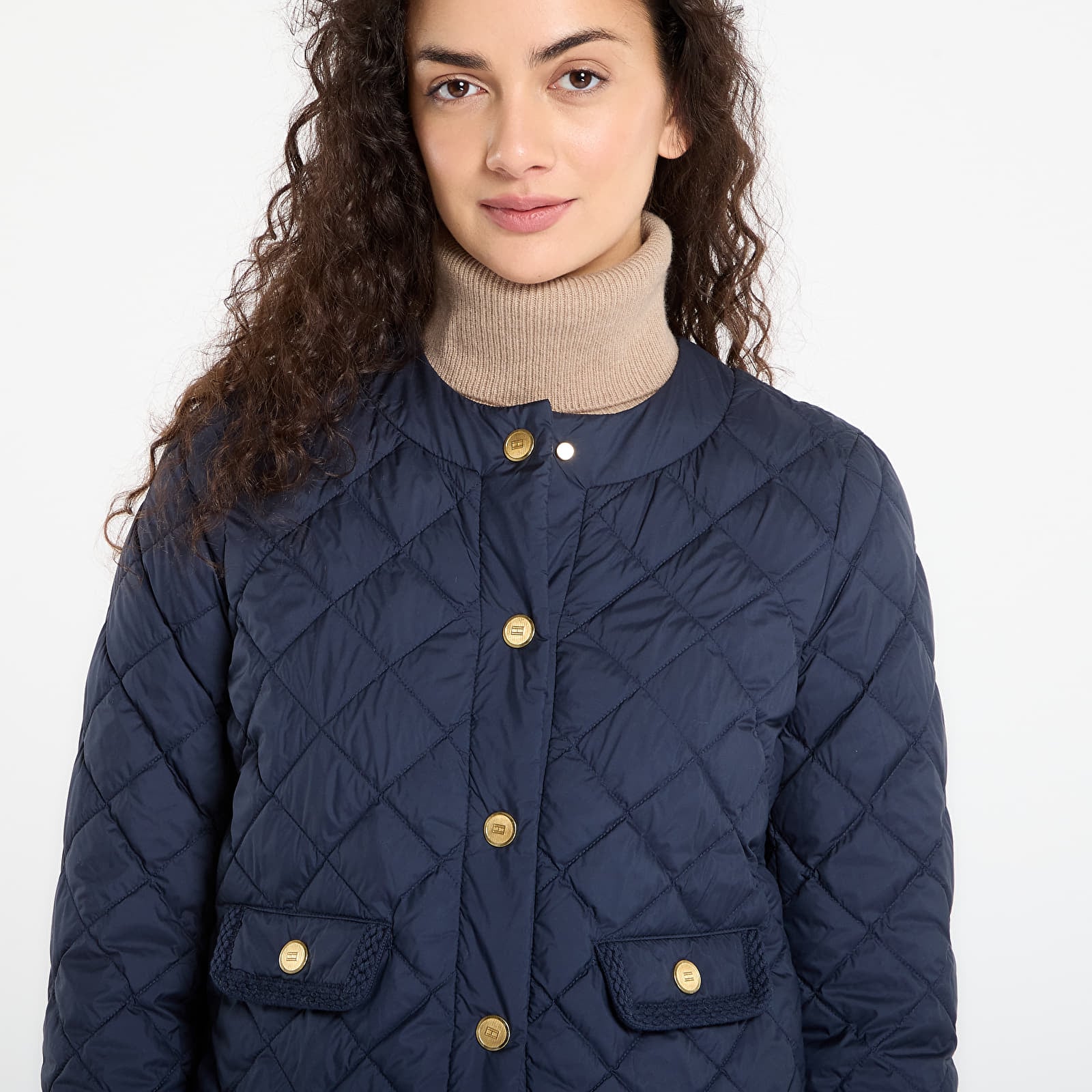 Jackets Tommy Hilfiger G/Button Quilted Reg Lady Jacket Dark Night Navy