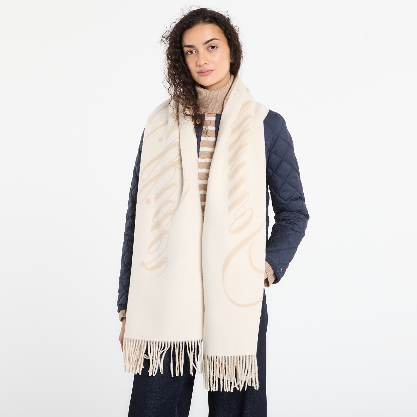 Eșarfă Tommy Hilfiger Tommy Script Logo Scarf Sandalwood Universal